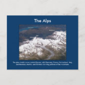 De Alpen vanuit de ruimte Briefkaart (Voorkant)