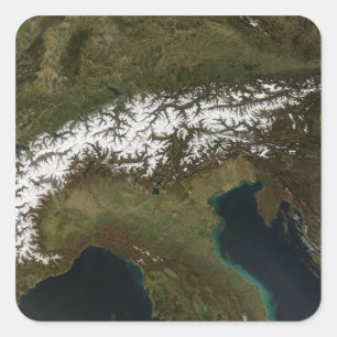 De Alpen Vierkante Sticker
