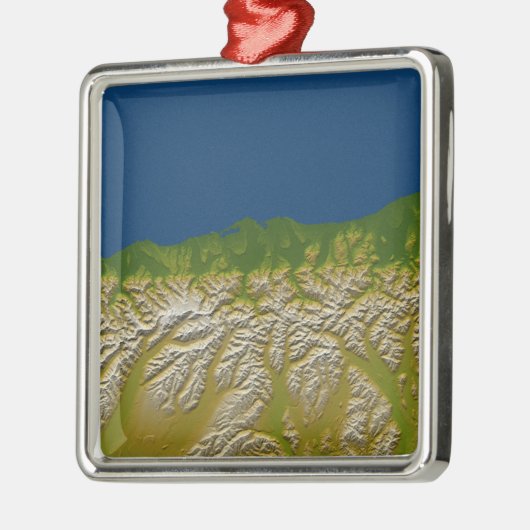 De Alpenfout langs de westkust Metalen Ornament (Links)