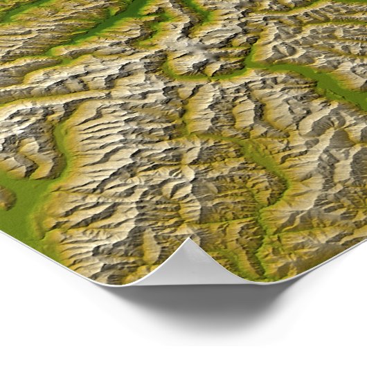 De Alpenfout langs de westkust Poster (Hoek)