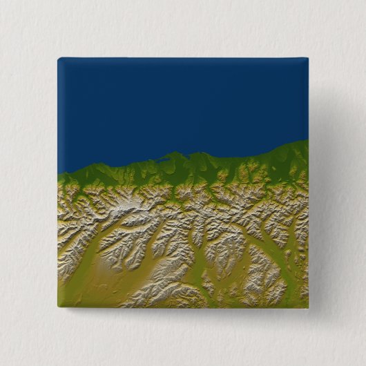 De Alpenfout langs de westkust Vierkante Button 5,1 Cm (Voorkant)