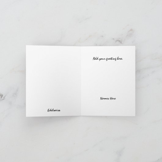 De alpiene Douane van het Edelweiss van de Bloem Bedankkaart (Binnen)