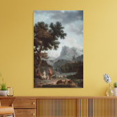 De alpiene herderheid canvas afdruk (Insitu (Woonkamer))