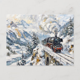 De Alpine Express Stoomtrein Sneeuwberg Briefkaart