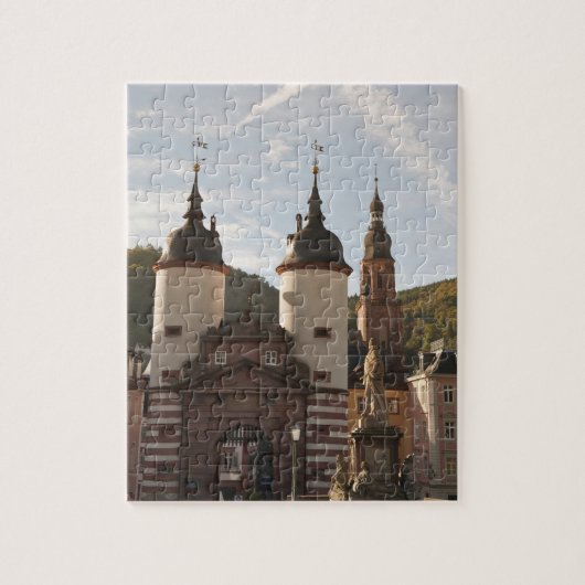 De Alte Brucke in de oude stad, Heidelberg, Duitsl Legpuzzel (Verticaal)