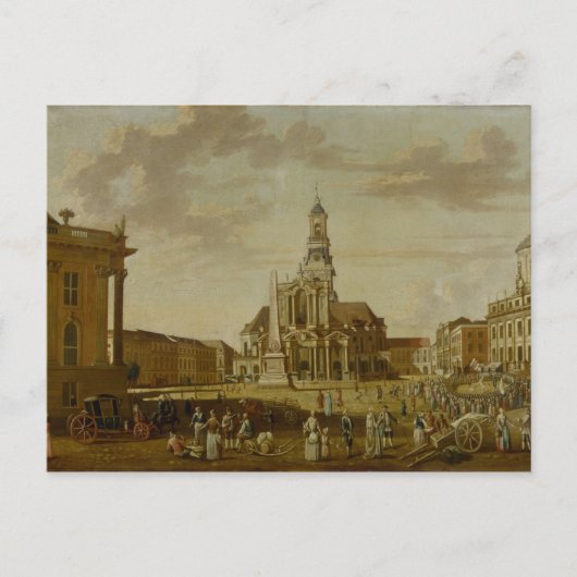 De Alter Markt met de St.-kerk. Briefkaart (Voorkant)