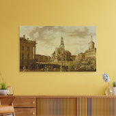 De Alter Markt met de St.-kerk. Canvas Afdruk (Insitu (Woonkamer))