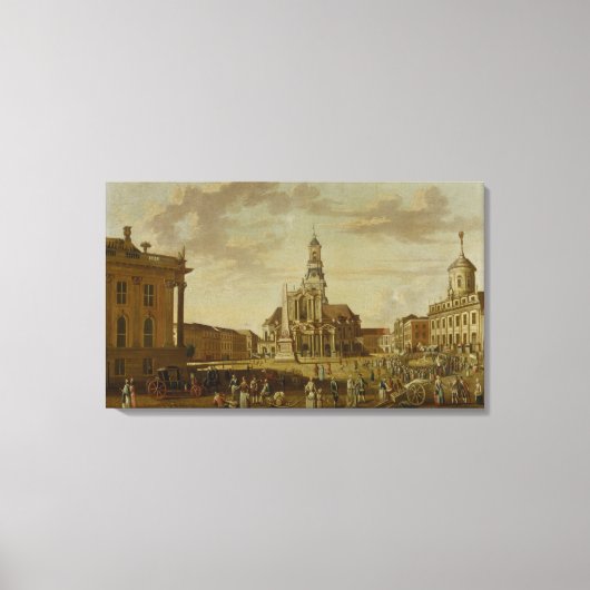 De Alter Markt met de St.-kerk. Canvas Afdruk (Voorkant)