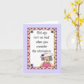 De Alternatieve Verjaardag van de Oude dag Kaart (Gele Bloem)