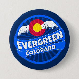 De altijdgroene berg van Colorado barstte knoop Ronde Button 7,6 Cm