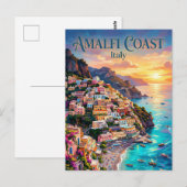 De Amalfikust Italië Briefkaart (Voorkant / Achterkant)