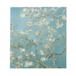 De Amandel van de Takken van Gogh van bloemen komt Notitieblok