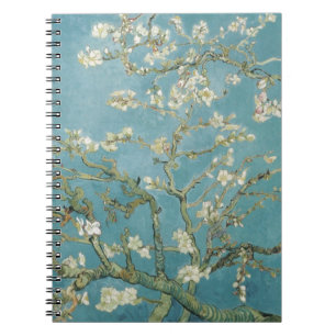De Amandel van de Takken van Gogh van bloemen komt Notitieboek