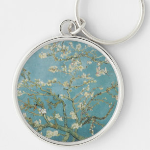 De Amandel van de Takken van Gogh van bloemen komt Sleutelhanger