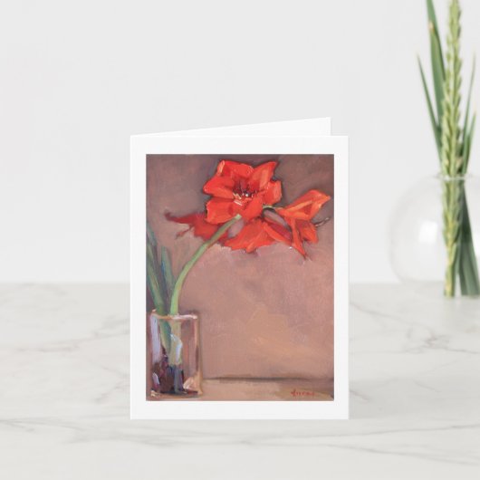 De Amaryllis van Kerstmis Feestdagen Kaart (Voorkant)