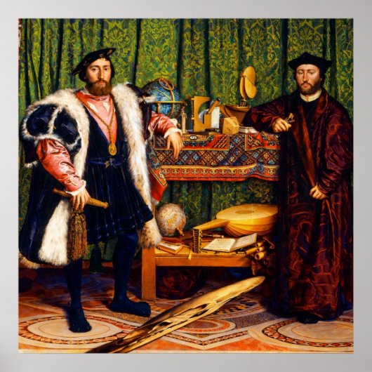 De Ambassadeurs van Hans Holbein de Jonge Poster (Voorkant)