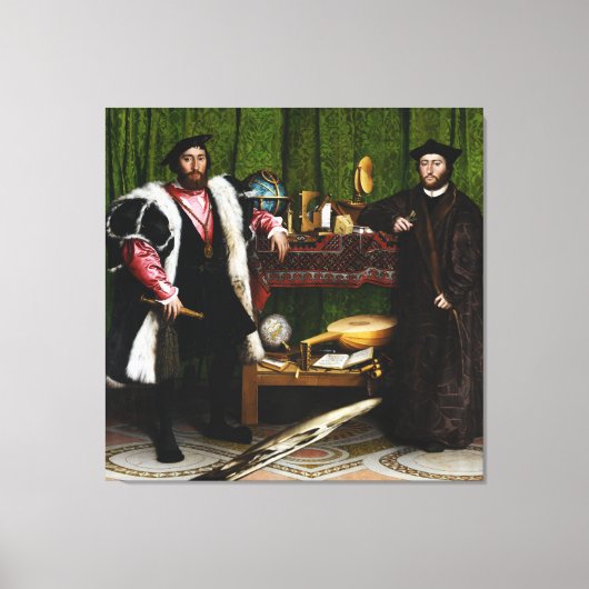 De ambassadeurs van Hans Holbein in de Younger Canvas Afdruk (Voorkant)