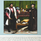 De ambassadeurs van Hans Holbein in de Younger Canvas Afdruk (Insitu (Houten vloer))