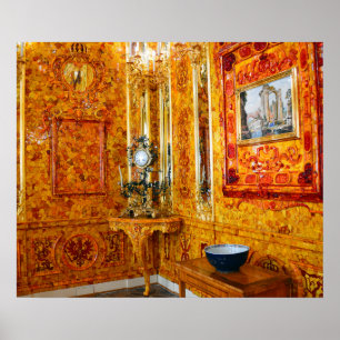 De Amber Room in Catherine Palace, Rusland Poster