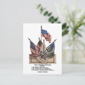 De American Flag ( Historical) Vision Test Briefkaart (Staand voorkant)