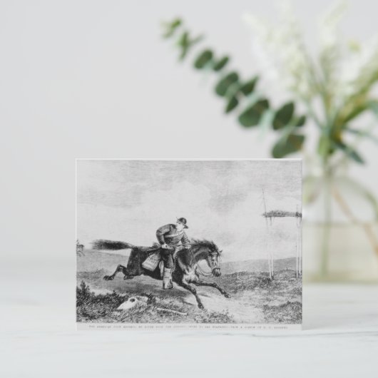 De American Pony Express Briefkaart (Staand voorkant)