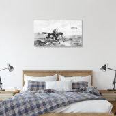 De American Pony Express Canvas Afdruk (Insitu (Slaapkamer))