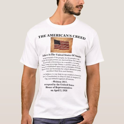 DE AMERIKAANS IS OPGERICHT T-SHIRT (Voorkant)
