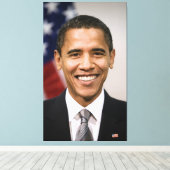 De Amerikaans president-elect Barack Obama Canvas Afdruk (Insitu (Houten vloer))