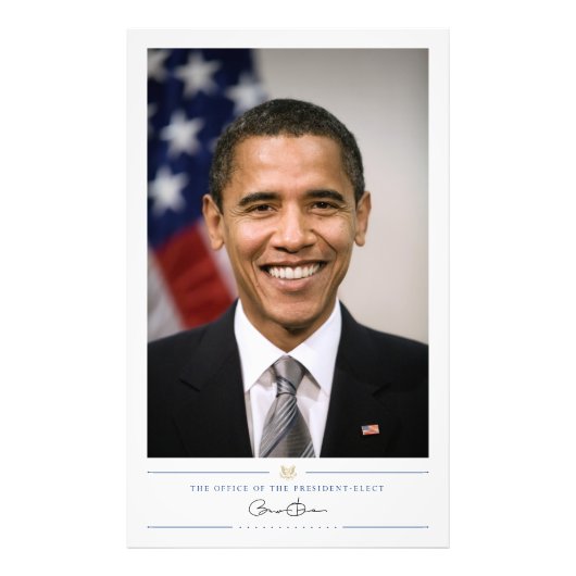 De Amerikaans president-elect Barack Obama Foto Afdruk (Voorkant)