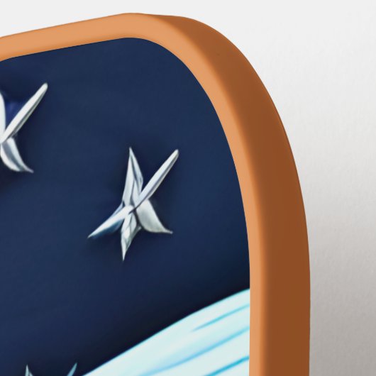 De Amerikaanse adelaar en het vlagpatriottische Pickleball Paddle (Links Detail)