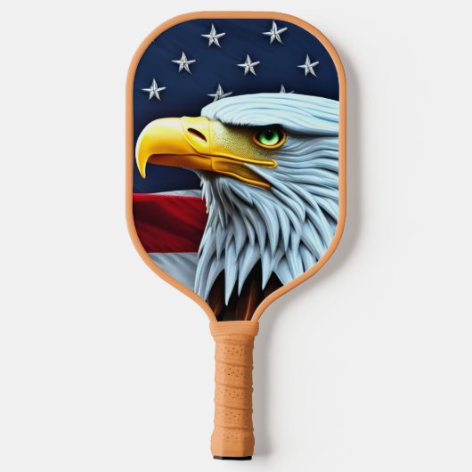 De Amerikaanse adelaar en het vlagpatriottische Pickleball Paddle (Achterkant)