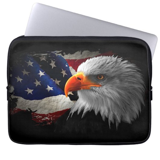 De Amerikaanse adelaar Laptop Sleeve (Voorkant)