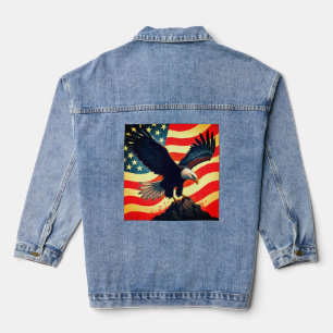 De Amerikaanse Adelaar – Vleugels van Kracht en Vr Denim Jacket