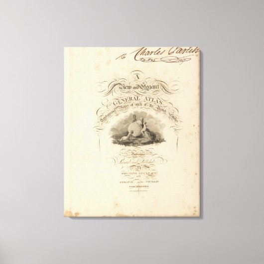 de Amerikaanse atlas Canvas Afdruk (Voorkant)