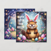 De Amerikaanse bever met het oor van een konijn Feestdagenkaart (Voorkant / Achterkant)