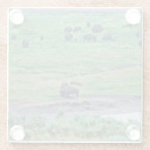 De Amerikaanse Bison Glazen Onderzetter (Achterkant)