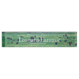 De Amerikaanse Bison Naambordje