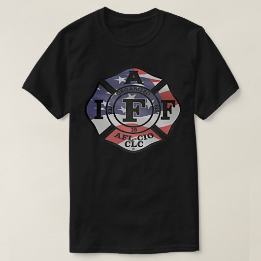 De Amerikaanse brandweerman IAFF T-shirt (Design voorkant)