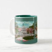 De Amerikaanse Capitol  Coffee Mok (Voorkant links)