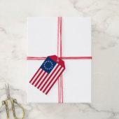 De Amerikaanse cirkelvlag van Betsy Ross Cadeaulabel (Met Touw)