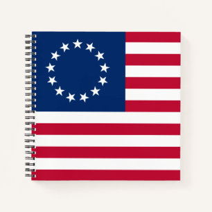 De Amerikaanse cirkelvlag van Betsy Ross Notitieboek