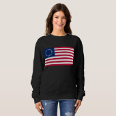 De Amerikaanse cirkelvlag van Betsy Ross Trui (Voorkant volledig)