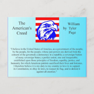De Amerikaanse Creed Briefkaart