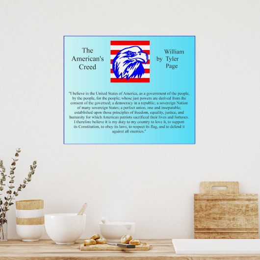 De Amerikaanse Creed Poster (Keuken)