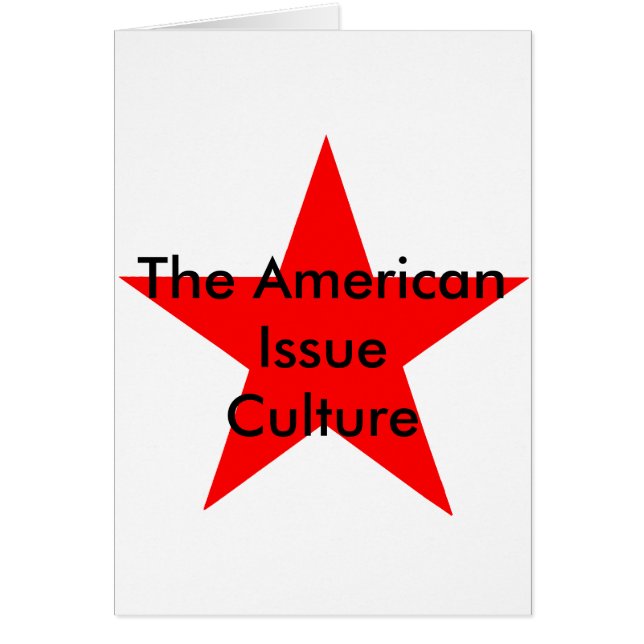 De Amerikaanse cultuur Star Red (Voorkant)