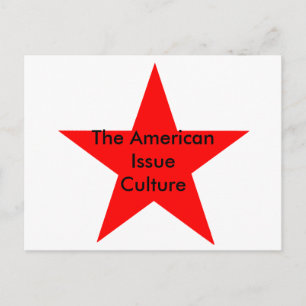 De Amerikaanse cultuur Star Red Briefkaart