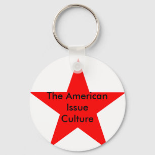 De Amerikaanse cultuur Star Red Sleutelhanger