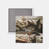 De Amerikaanse draak in een expeditie, George Catl Magneet (Voorkant / Achterkant)