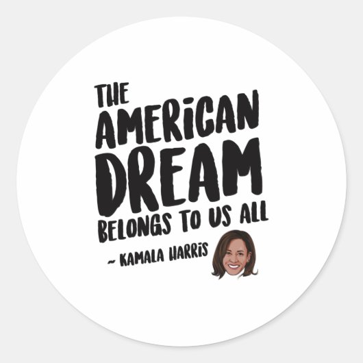 De Amerikaanse droom behoort tot ons allen Ronde Sticker (Voorkant)