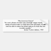 "De Amerikaanse droom" Bumpersticker (Voorkant)